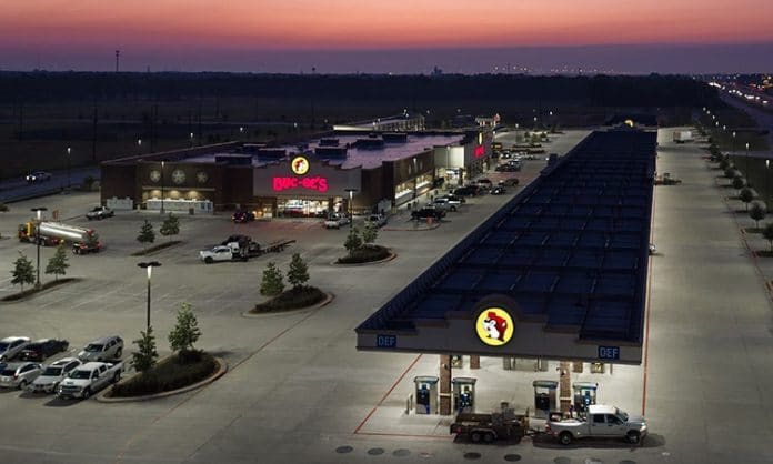 buc-ee's in katy, tx at night