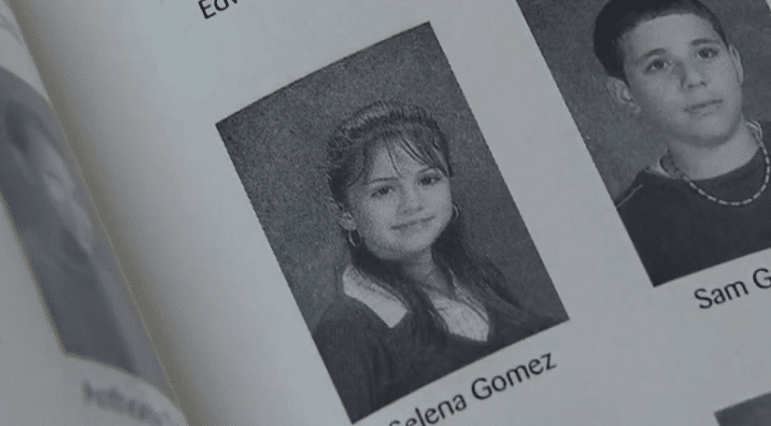 selena gomez middle school yearbook photo
