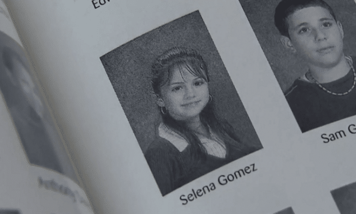 selena gomez middle school yearbook photo