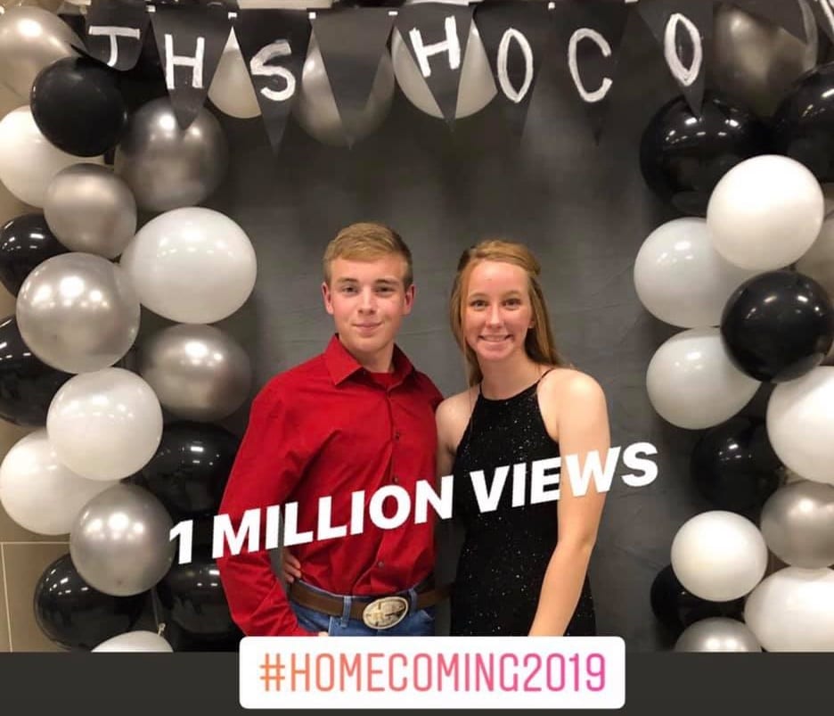 reece norris rylee riggin homecoming photo