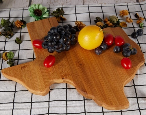 Wooden Texas shaped cutting board