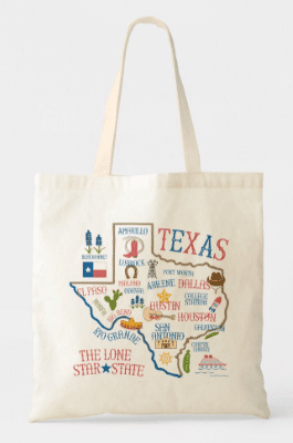 Texas illustration tote