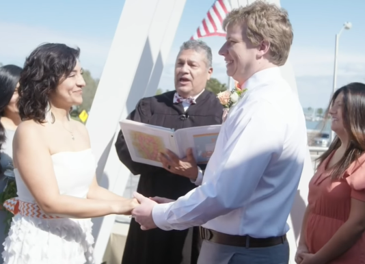 couple getting married at Whataburger in Corpus Christi