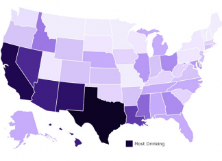 map of what states drank the most during covid19 pandemic