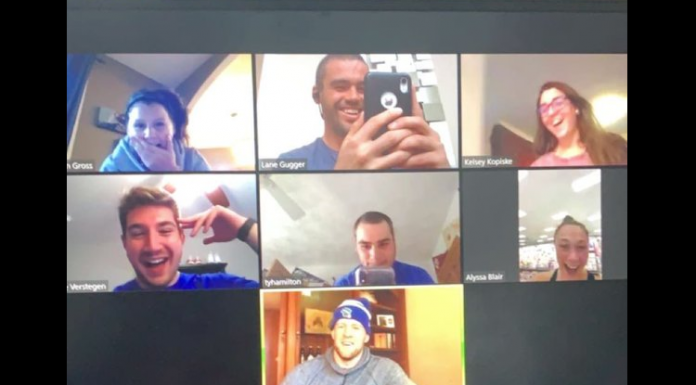 jj watt on a zoom chat with fans