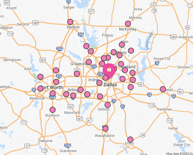 taco cabana locations map