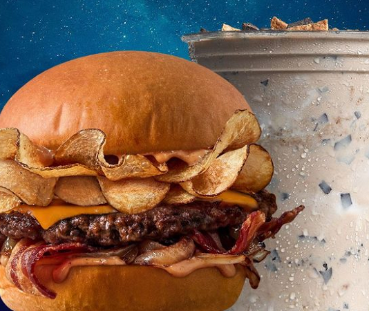 mooyah campfire burger and s'mores shake
