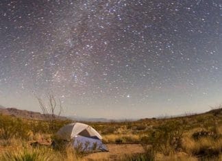 big bend desert and stars