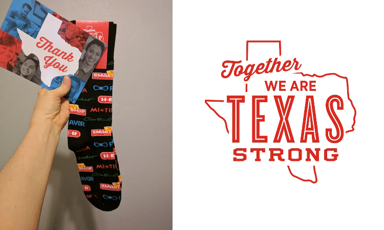 H E B Gave Every Employee 500 A Pair Of Socks And A Thank You Card Texas Is Life