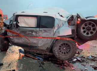 crushed toyota fj cruiser fort worth texas 2021 pileup