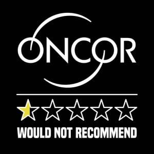 oncor review stars t-shirt design white text