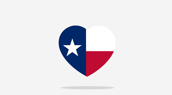 texas flag heart