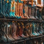 wall of texas cowboy boots