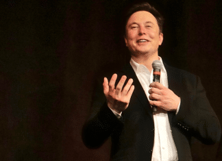 elon musk speaking on stage