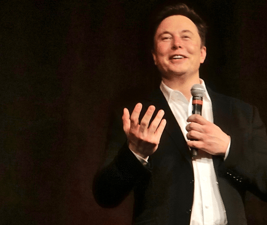 elon musk speaking on stage