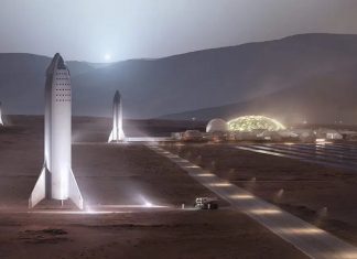 spacex mars base illustration