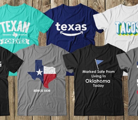 collection of texas is life t-shirts