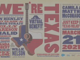 we're texas 2021 virtual benefit concert flyer