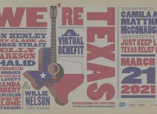 we're texas 2021 virtual benefit concert flyer