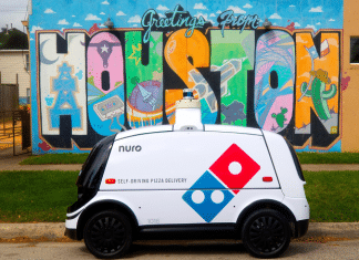 dominos automated nuro pizza delivery robot