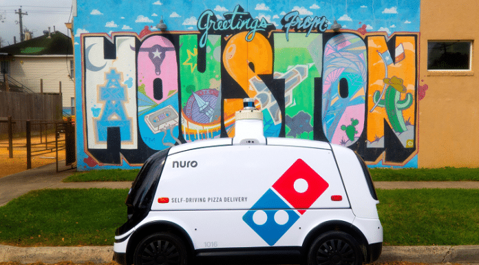 dominos automated nuro pizza delivery robot