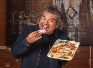 Dallas and Houston Can Now Get George Lopez Tacos Delivered to Their Door George Lopez eating one of his badass tacos