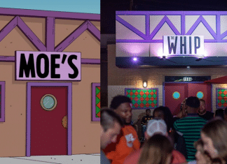 moe's tavern from the simpsons compared to the whippersnapper moe's tavern