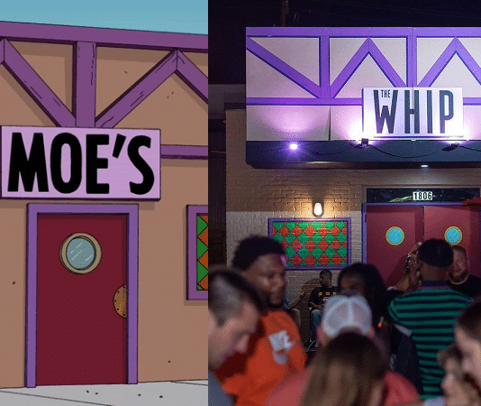 moe's tavern from the simpsons compared to the whippersnapper moe's tavern