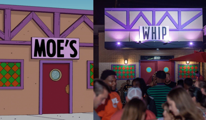 moe's tavern from the simpsons compared to the whippersnapper moe's tavern