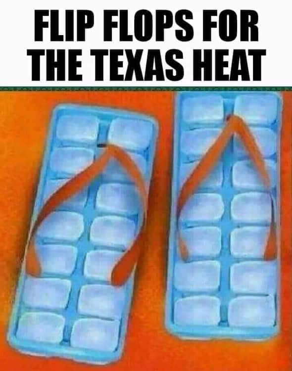 flip flops using filled ice cube trays for the bottom