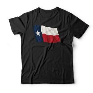 waving texas flag shirt mockup black