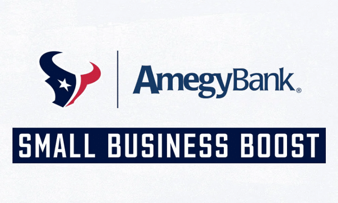 houston texans amegy bank small business boost logo