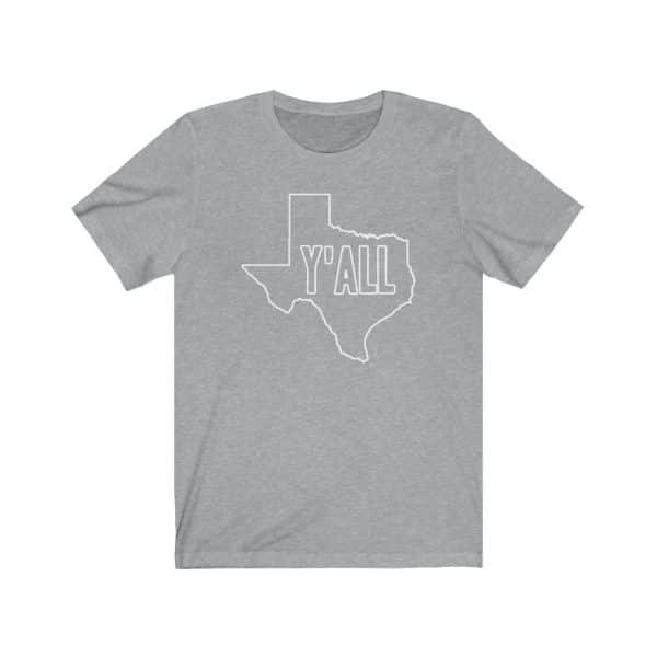 texas shape y'all t-shirt