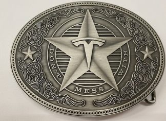 don't mess with tesla belt buckle