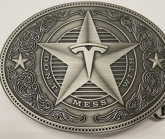 don't mess with tesla belt buckle