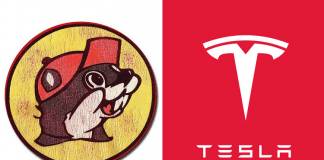 bucees tesla logo combined