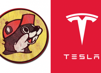 bucees tesla logo combined