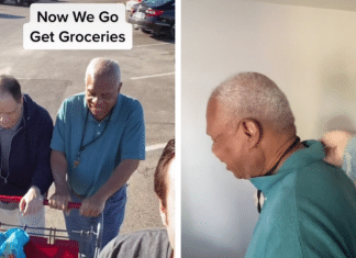 Houston man helps his two blind friends grocery shop and get ready