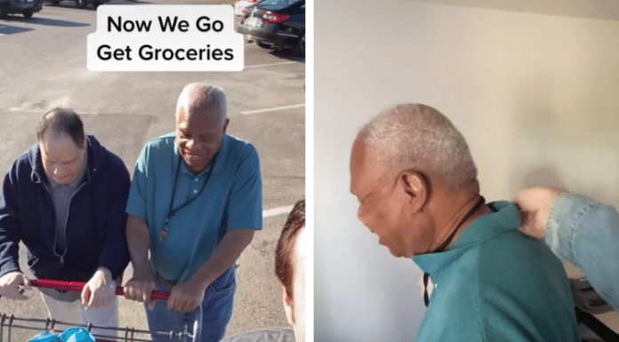 Houston man helps his two blind friends grocery shop and get ready
