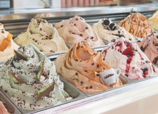 variety of freshly made gelato from Australian gelato eatery