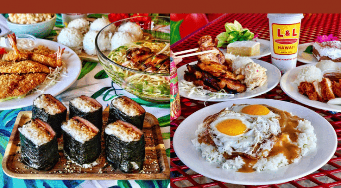 authentic Hawaiian cuisine from L&L Hawaiian Barbeque