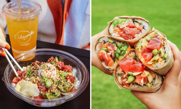 poke food bowl and burrito