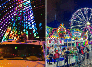 christmas drive through event and winter carnival