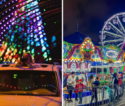 christmas drive through event and winter carnival