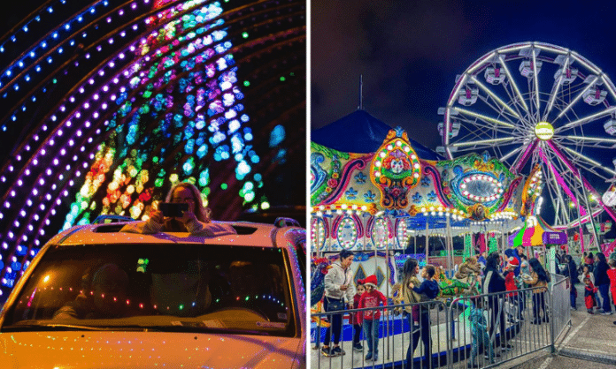 christmas road through the event and the winter carnival