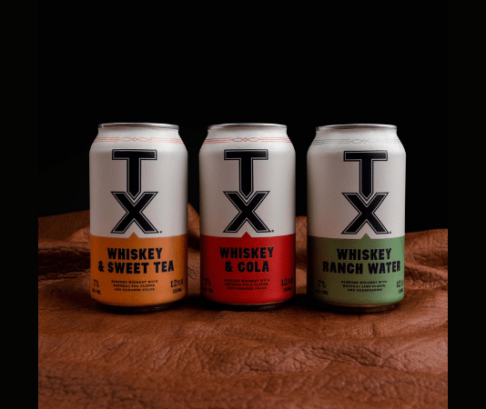 TX Whiskey canned cocktails