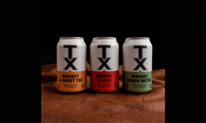 TX Whiskey canned cocktails