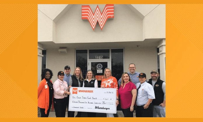 whataburger donation to east texas food bank