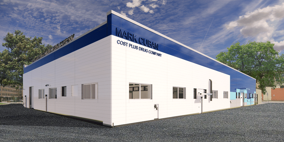 rendering of mark cuban cost plus drug company building in deep ellum dallas, tx