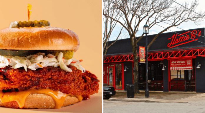 Nashville Hot Chicken Sandwich and Dallas Exterior
